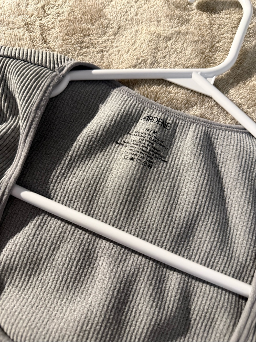 ARDENE - Ribbed Square-Neck Top - Gray - Picture 5 of 5